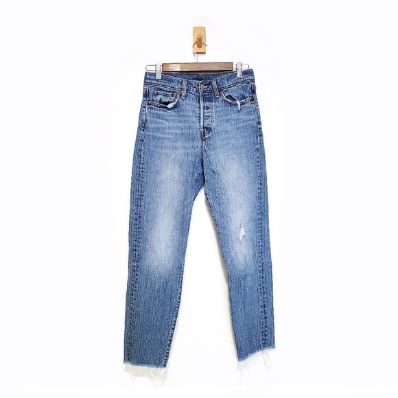 Levi's  Wedgie Icon Fit High Rise Medium Wash Ankle Jeans - Size 28 - Picture 1 of 12